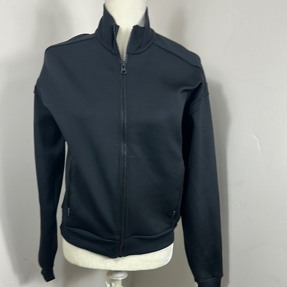 Zella Black Bomber zip-up Workout Medium - Picture 1 of 5